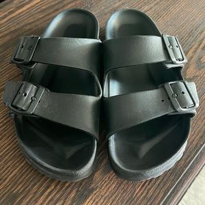 Birkenstock black Arizona slide Waterproof rubber
